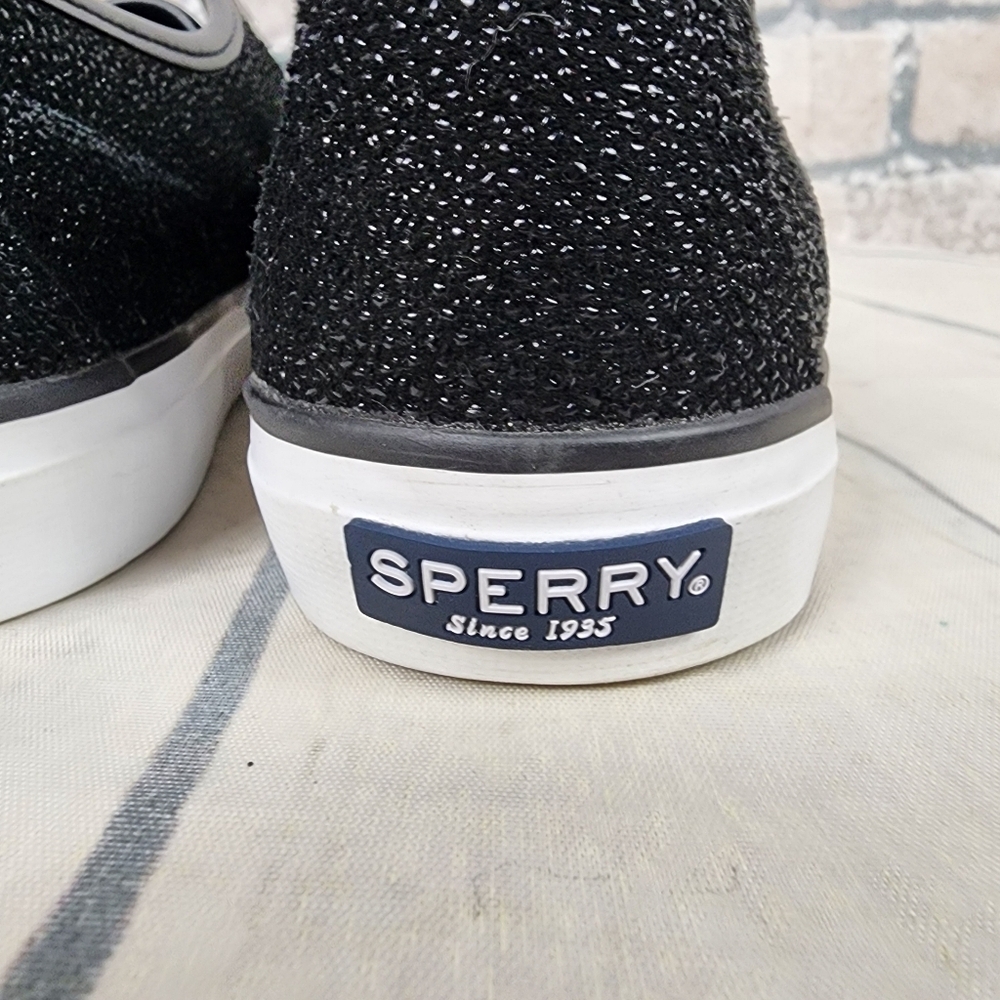 Sperry Top-Siders Seacoast Black Caviar Lace Up Sneaker Size 7 - Picture 14 of 16